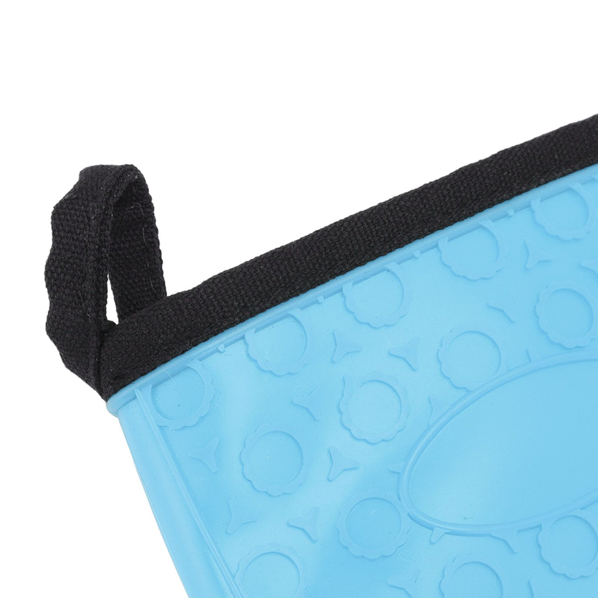 Silicone Oven Mitt High Temperature Resistant Waterproof Slip Proof Kitchen Baking Glove with Cotton Liner Blue