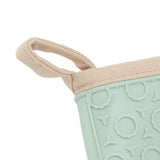 Silicone Oven Mitt High Temperature Resistant Waterproof Slip Proof Kitchen Baking Glove with Cotton Liner Green - Extra Image