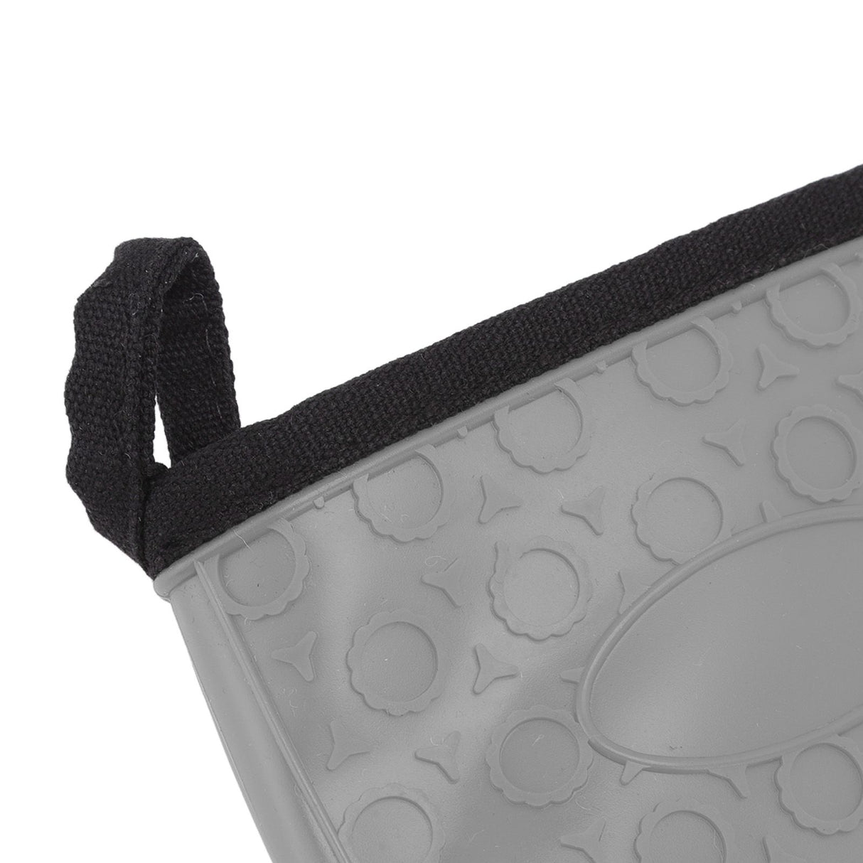 Silicone Oven Mitt High Temperature Resistant Waterproof Slip Proof Kitchen Baking Glove with Cotton Liner Gray
