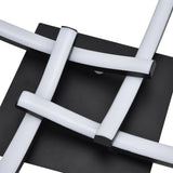 LED Ceiling Light Wavy Shape 3 Color Dimming Wrought Iron Ceiling Fixture with Remote Control Black AC110‑265V