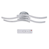 LED Ceiling Light Remote Control Dimming 4 Wavy Ceiling Lamp Tube for Living Room Bedroom AC85‑265V - 45-Degree Angle