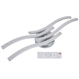 LED Ceiling Light Remote Control Dimming 4 Wavy Ceiling Lamp Tube for Living Room Bedroom AC85‑265V