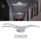 LED Ceiling Light Remote Control Dimming 4 Wavy Ceiling Lamp Tube for Living Room Bedroom AC85‑265V