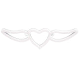 Heart Shaped Neon Light Safe Energy Saving Dual Power Heart Shaped Wings Neon Sign for Valentine's Day Wedding(Purple Light Warm White Light ) - Top-Down View