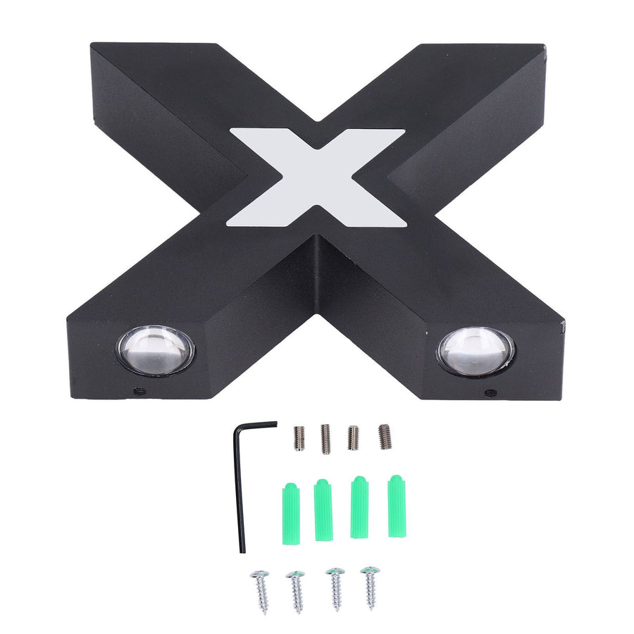 Wall Light IP65 Waterproof X Shaped 7W Aluminum Wall Mount Lamp for Corridor 85‑265V