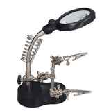 Soldering Station Magnifier Auxiliary Clip Stand Desktop Magnifying Glasses for Small Items Miniatures Projects - Front View