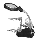 Soldering Station Magnifier Auxiliary Clip Stand Desktop Magnifying Glasses for Small Items Miniatures Projects - Side View