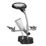 Soldering Station Magnifier Auxiliary Clip Stand Desktop Magnifying Glasses for Small Items Miniatures Projects - 45-Degree Angle