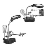 Soldering Station Magnifier Auxiliary Clip Stand Desktop Magnifying Glasses for Small Items Miniatures Projects - Extra Image