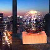 3D Firework Light LED Colorful Table Lamp USB Powered Glass Ball Night Light for Bedroom Office - Extra Image