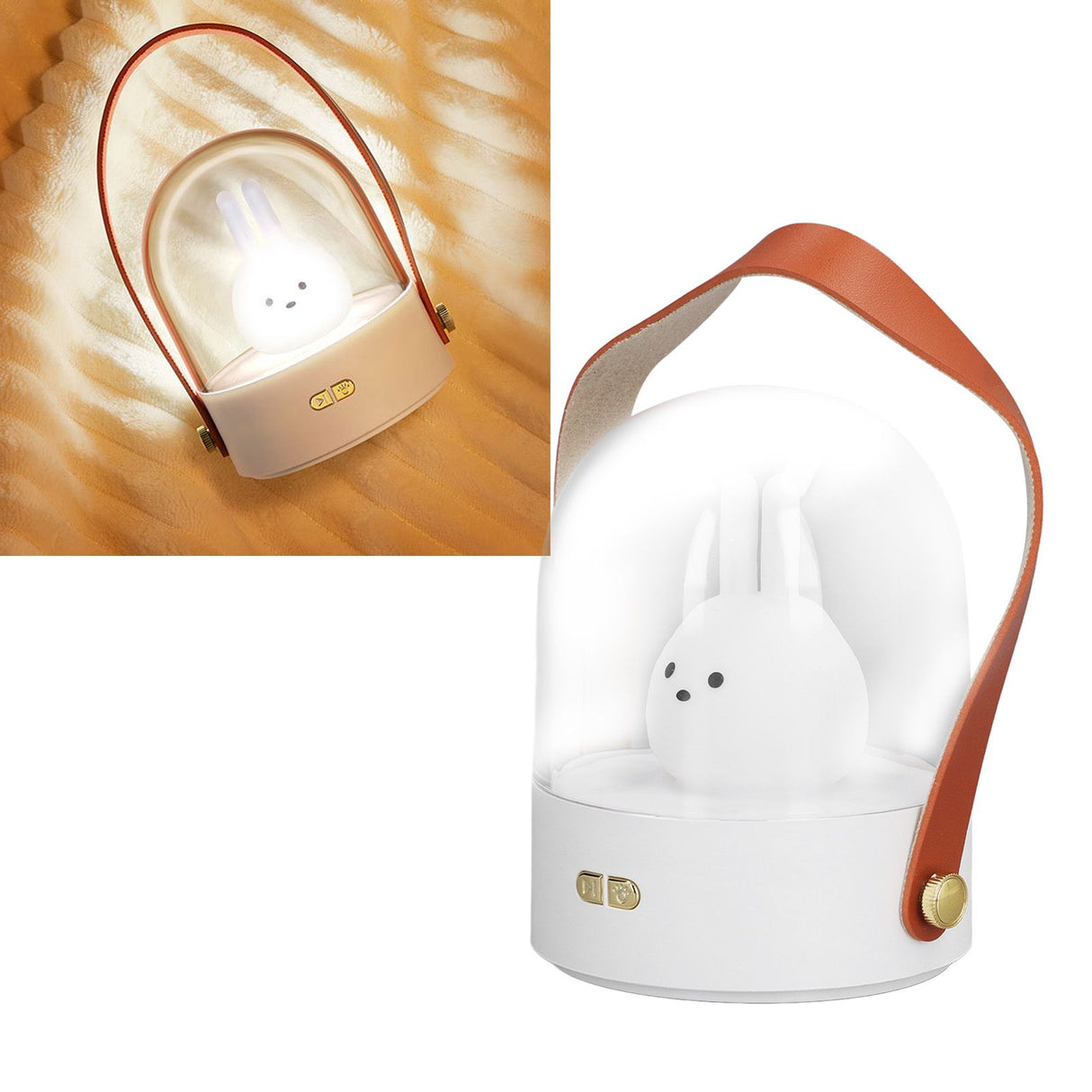 Portable Music Night Light Bedroom Desktop Cute Cartoon Lamp Three Levels Brightness Adjustment USB Rechargeable Lamp