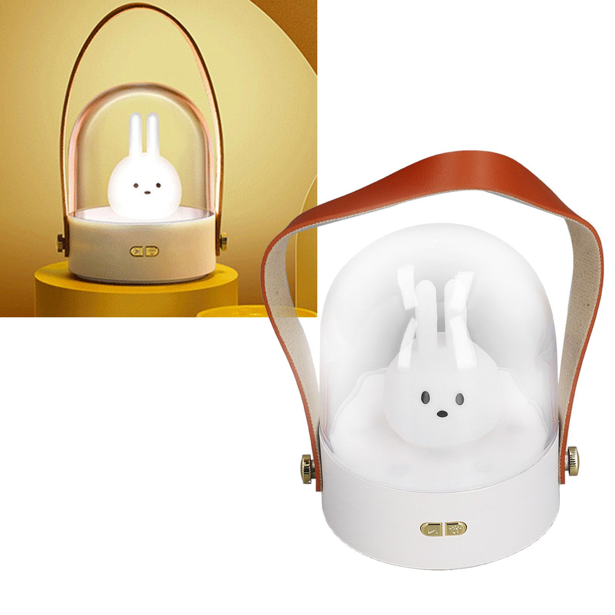 Portable Music Night Light Bedroom Desktop Cute Cartoon Lamp Three Levels Brightness Adjustment USB Rechargeable Lamp