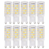10PCS G9 220V LED Lamp Dimmable Ceramic LED Bulb Replace Halogen Lamp for ChandelierG9 5W 52LED
