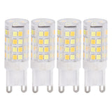 10PCS G9 220V LED Lamp Dimmable Ceramic LED Bulb Replace Halogen Lamp for ChandelierG9 5W 52LED - Front View