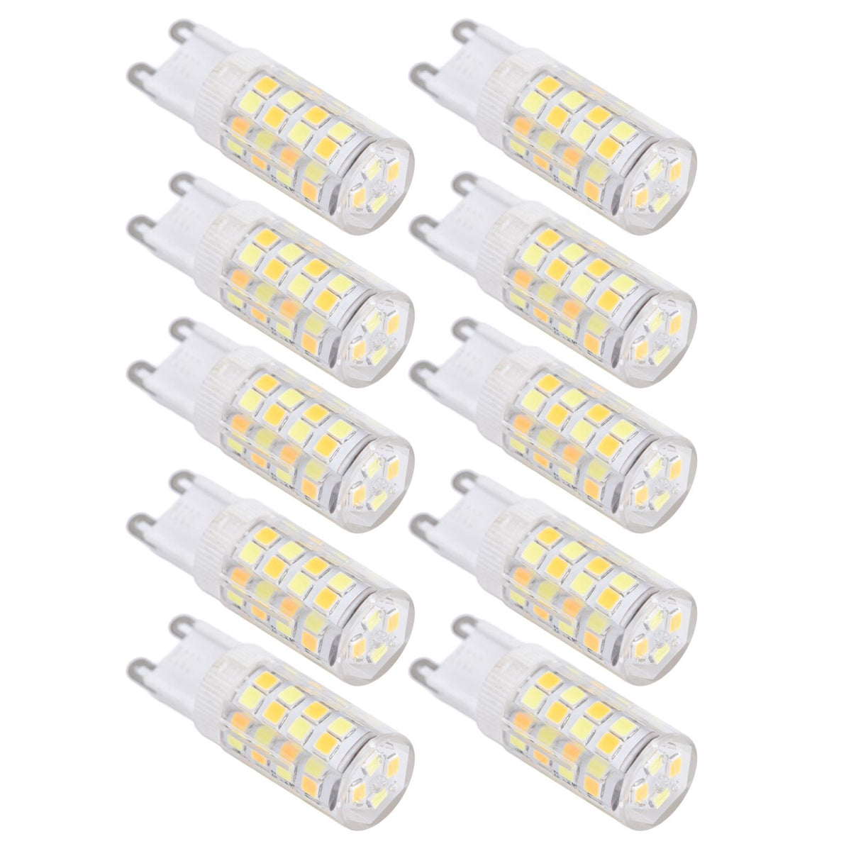 10PCS G9 220V LED Lamp Dimmable Ceramic LED Bulb Replace Halogen Lamp for ChandelierG9 5W 52LED