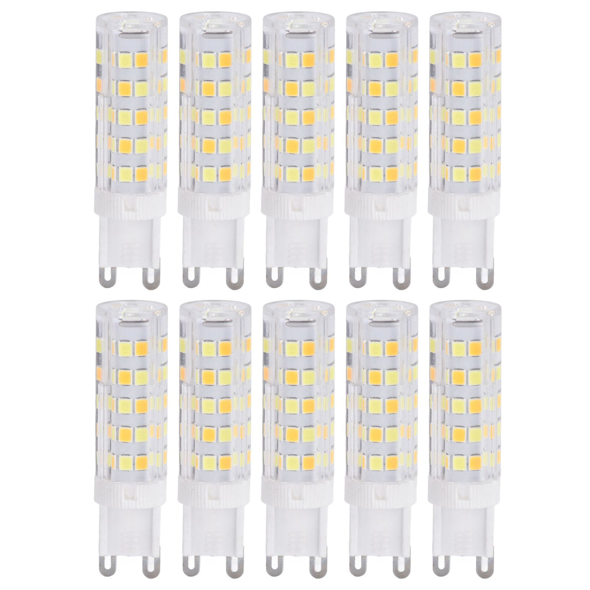10PCS G9 220V LED Lamp Dimmable Ceramic LED Bulb Replace Halogen Lamp for ChandelierG9 7W 64LED