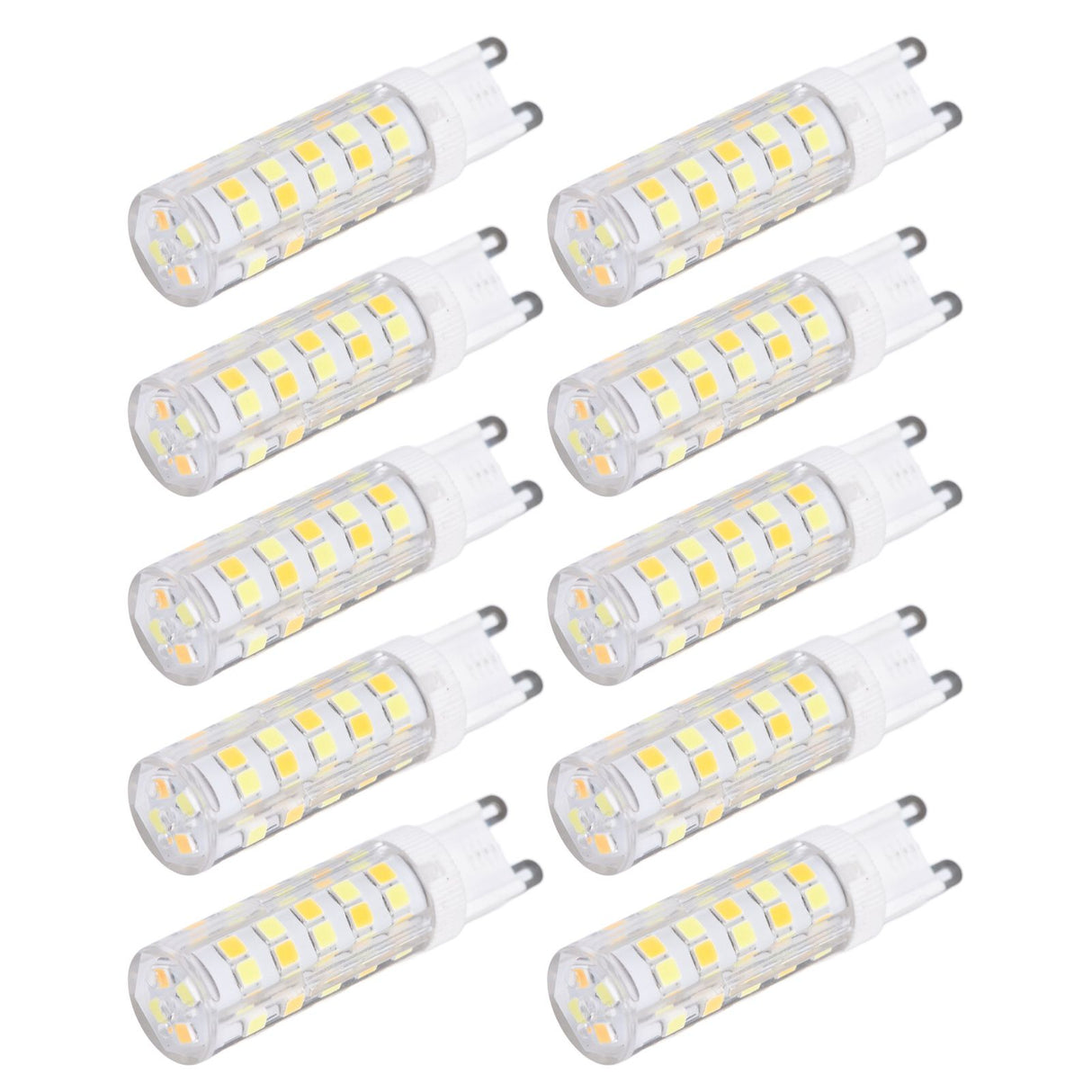 10PCS G9 220V LED Lamp Dimmable Ceramic LED Bulb Replace Halogen Lamp for ChandelierG9 7W 64LED