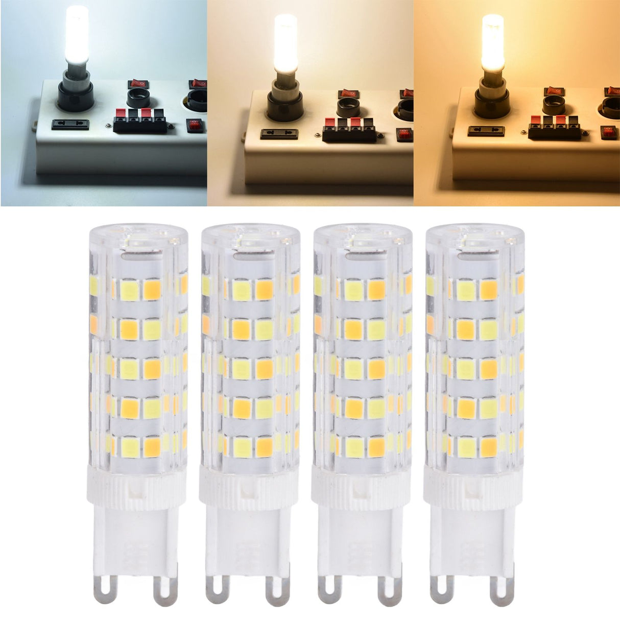 10PCS G9 220V LED Lamp Dimmable Ceramic LED Bulb Replace Halogen Lamp for ChandelierG9 7W 64LED