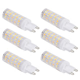 6PCS 66LED G9 Light Bulb 9W 85‑265V Small Ceiling Lamp Bulb 3 Light Color Wall Lamp Bulb for Home - Front View