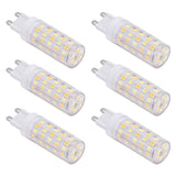 6PCS 66LED G9 Light Bulb 9W 85‑265V Small Ceiling Lamp Bulb 3 Light Color Wall Lamp Bulb for Home