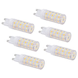6PCS 66LED G9 Light Bulb 9W 85‑265V Small Ceiling Lamp Bulb 3 Light Color Wall Lamp Bulb for Home - Top-Down View