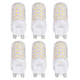 6PCS 66LED G9 Light Bulb 9W 85‑265V Small Ceiling Lamp Bulb 3 Light Color Wall Lamp Bulb for Home