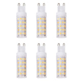 6PCS 66LED G9 Light Bulb 9W 85‑265V Small Ceiling Lamp Bulb 3 Light Color Wall Lamp Bulb for Home