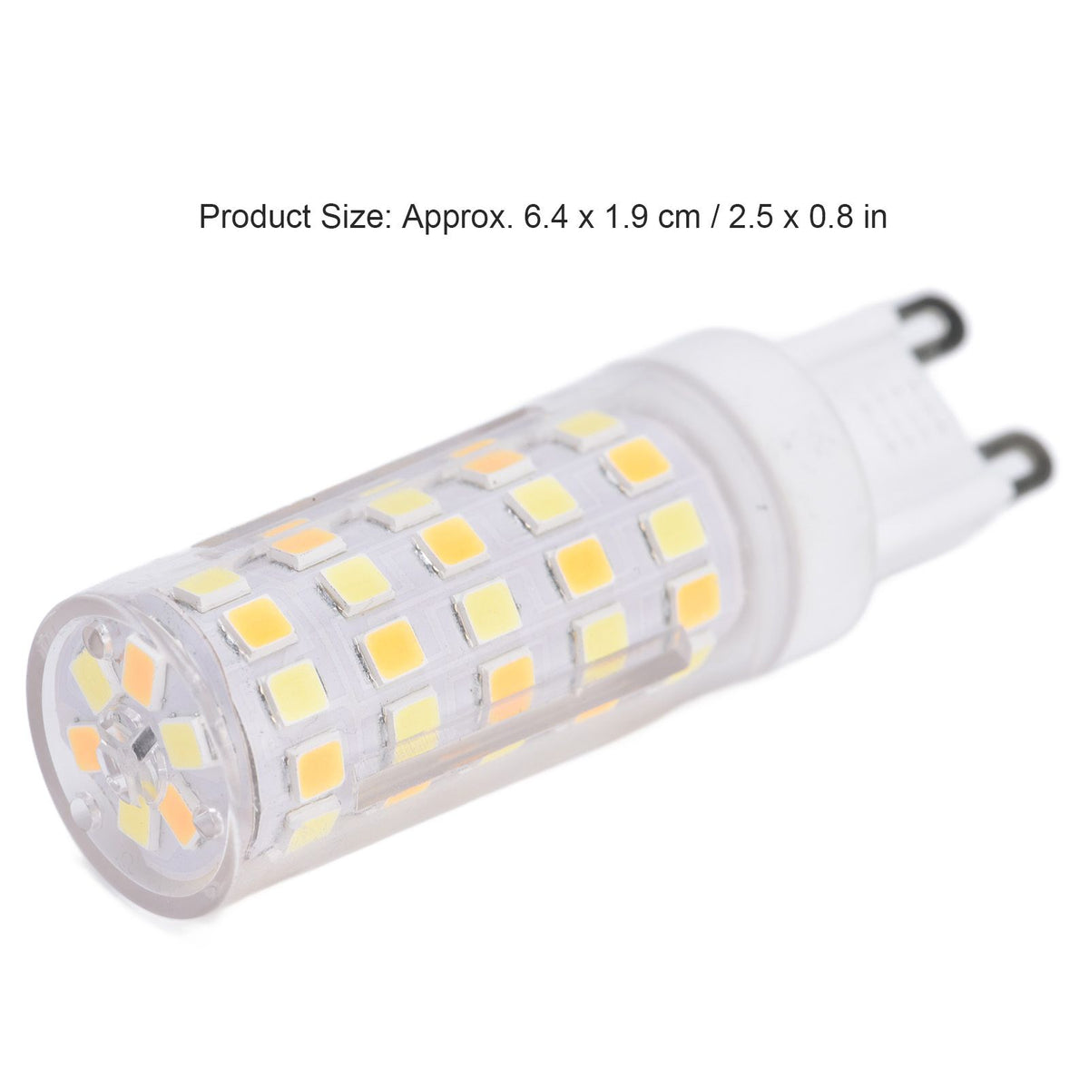 6PCS 66LED G9 Light Bulb 9W 85‑265V Small Ceiling Lamp Bulb 3 Light Color Wall Lamp Bulb for Home