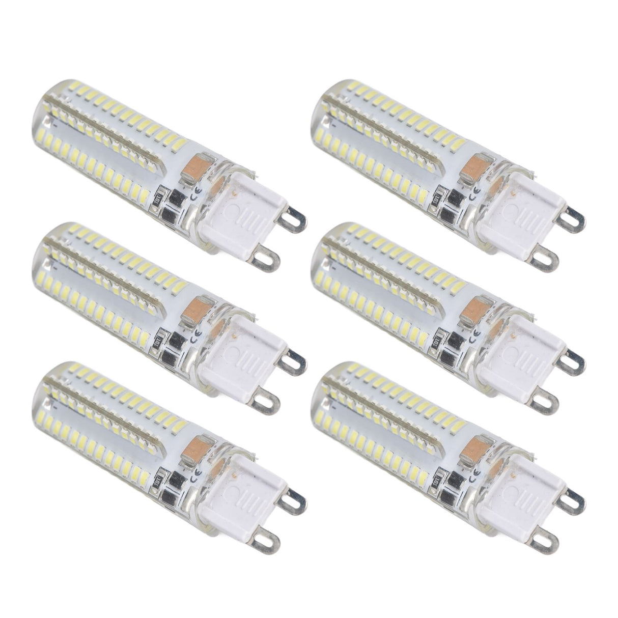 6Pcs G9 Silicone Bulbs 5W 104LED Light Bulb IP45 Waterproof for Home Chandelier Wall Lamp 220VWarm Light