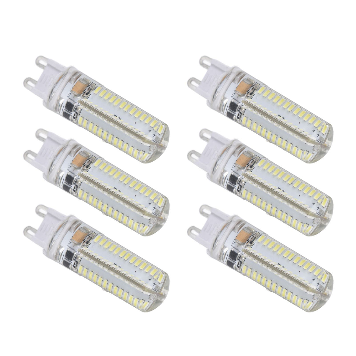 6Pcs G9 Silicone Bulbs 5W 104LED Light Bulb IP45 Waterproof for Home Chandelier Wall Lamp 220VWarm Light