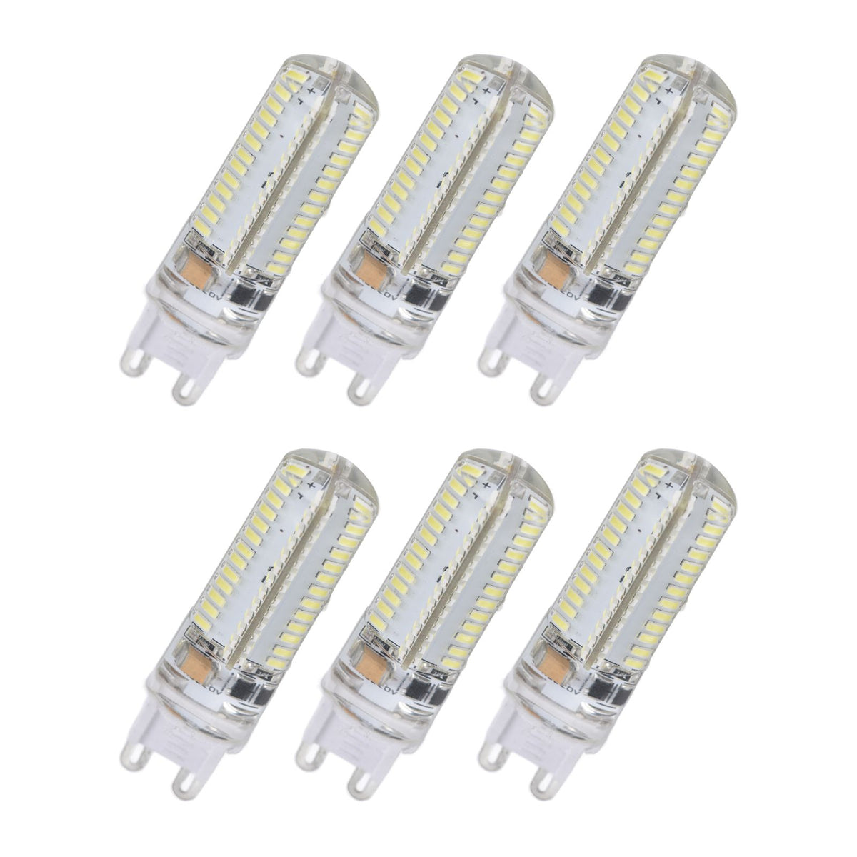 6Pcs G9 Silicone Bulbs 5W 104LED Light Bulb IP45 Waterproof for Home Chandelier Wall Lamp 220VWarm Light