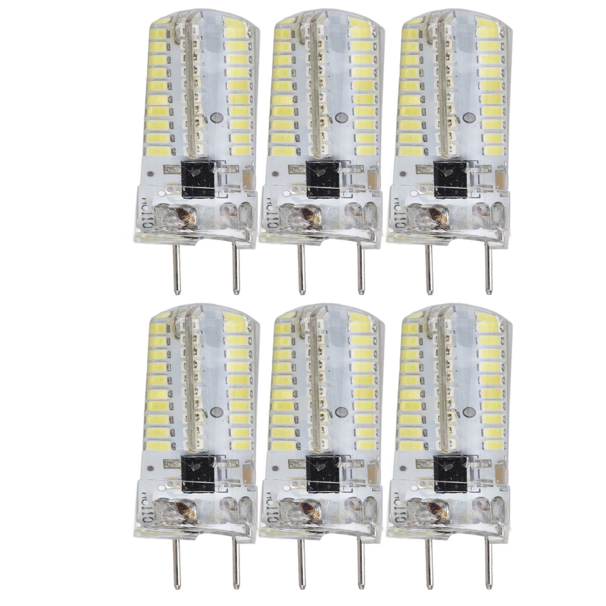 6Pcs G8 Small Bulbs 5W Small Bulb Light Source 80LED for CeilingLamp Wall Lamp Table Lamp 110VWarm Light