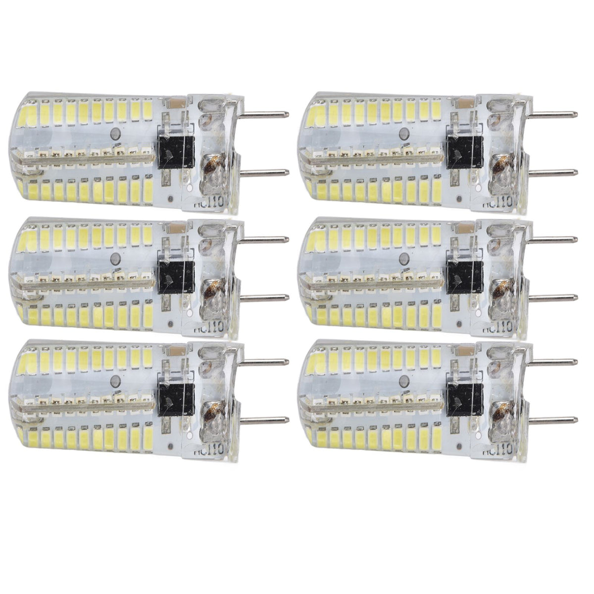 6Pcs G8 Small Bulbs 5W Small Bulb Light Source 80LED for CeilingLamp Wall Lamp Table Lamp 110VWarm Light