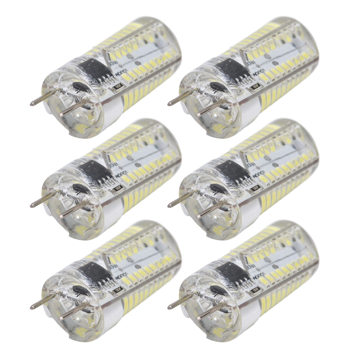6Pcs G8 Small Bulbs 5W Small Bulb Light Source 80LED for CeilingLamp Wall Lamp Table Lamp 110VWarm Light