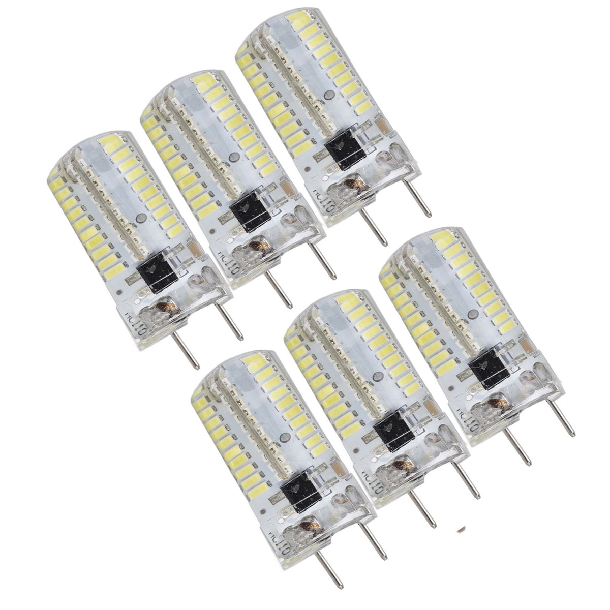 6Pcs G8 Small Bulbs 5W Small Bulb Light Source 80LED for CeilingLamp Wall Lamp Table Lamp 110VWarm Light