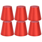 6PCS E14 Lamp Shade Fabric Lampshade Table Lamp Ceiling Lamp Shade for Bedroom Living RoomBright Red PX150