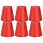 6PCS E14 Lamp Shade Fabric Lampshade Table Lamp Ceiling Lamp Shade for Bedroom Living RoomBright Red PX150
