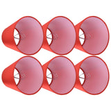 6PCS E14 Lamp Shade Fabric Lampshade Table Lamp Ceiling Lamp Shade for Bedroom Living RoomBright Red PX150