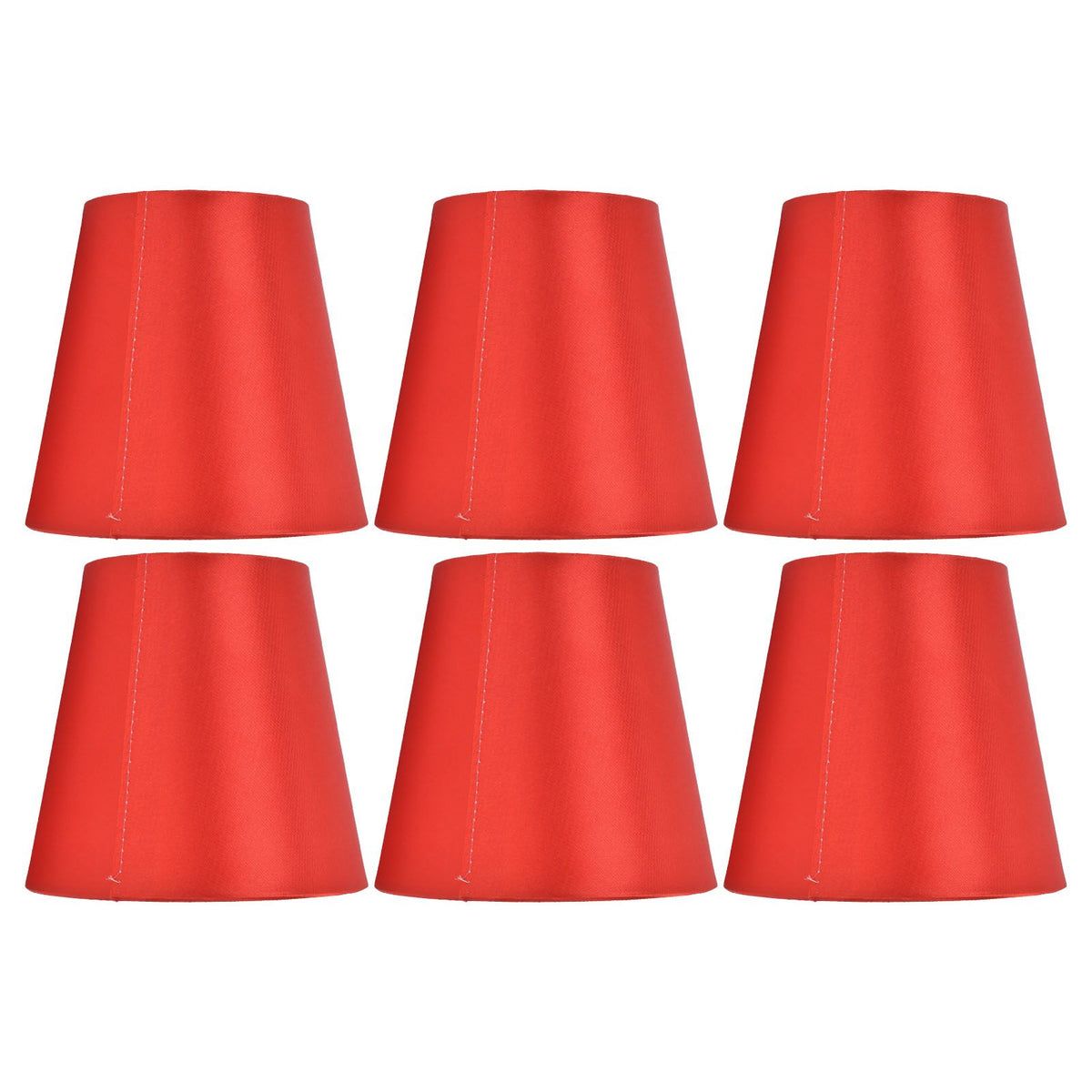 6PCS E14 Lamp Shade Fabric Lampshade Table Lamp Ceiling Lamp Shade for Bedroom Living RoomBright Red PX150