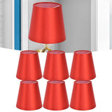 6PCS E14 Lamp Shade Fabric Lampshade Table Lamp Ceiling Lamp Shade for Bedroom Living RoomBright Red PX150