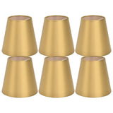 6PCS E14 Lamp Shade Fabric Lampshade Table Lamp Ceiling Lamp Shade for Bedroom Living RoomGold PX153