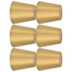 6PCS E14 Lamp Shade Fabric Lampshade Table Lamp Ceiling Lamp Shade for Bedroom Living RoomGold PX153