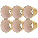6PCS E14 Lamp Shade Fabric Lampshade Table Lamp Ceiling Lamp Shade for Bedroom Living RoomGold PX153
