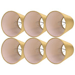 6PCS E14 Lamp Shade Fabric Lampshade Table Lamp Ceiling Lamp Shade for Bedroom Living RoomGold PX153