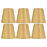 6PCS E14 Lamp Shade Fabric Lampshade Table Lamp Ceiling Lamp Shade for Bedroom Living RoomGold PX153 - Extra Image