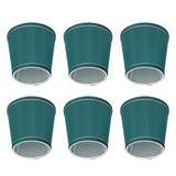 6PCS Fabric Lampshade Modern Simple Fabric Light Lampshade Phnom Penh Craftsmanship for E14 LampDark Green (PX198) - Rear View