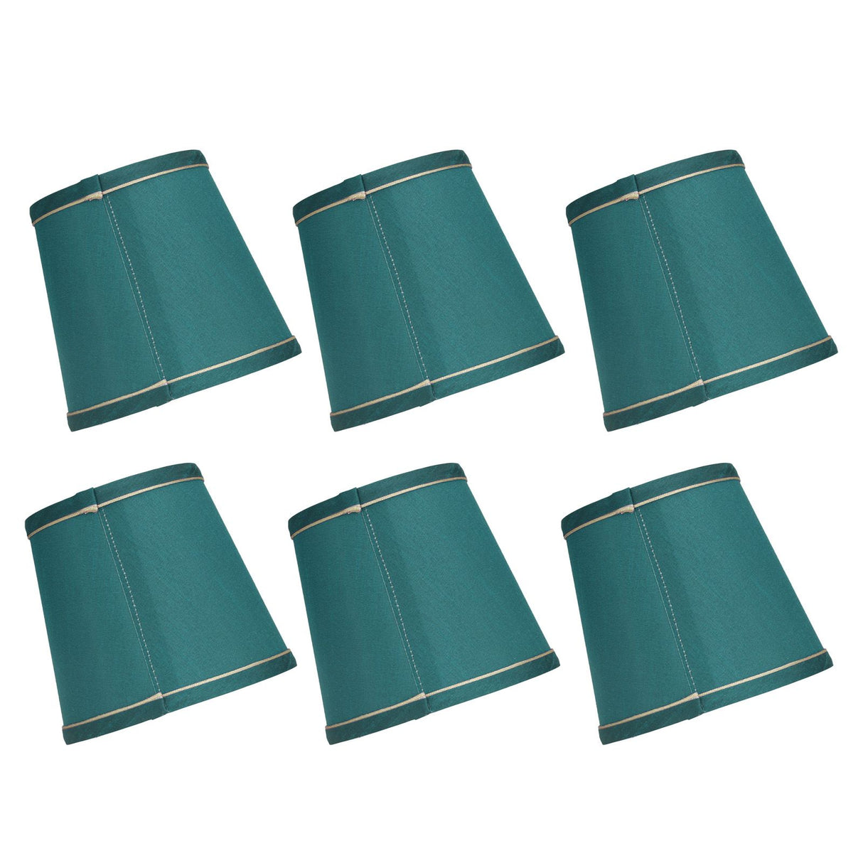 6PCS Fabric Lampshade Modern Simple Fabric Light Lampshade Phnom Penh Craftsmanship for E14 LampDark Green (PX198)