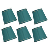 6PCS Fabric Lampshade Modern Simple Fabric Light Lampshade Phnom Penh Craftsmanship for E14 LampDark Green (PX198)