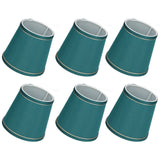 6PCS Fabric Lampshade Modern Simple Fabric Light Lampshade Phnom Penh Craftsmanship for E14 LampDark Green (PX198) - Extra Image