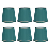 6PCS Fabric Lampshade Modern Simple Fabric Light Lampshade Phnom Penh Craftsmanship for E14 LampDark Green (PX198)